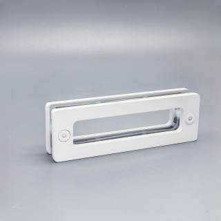 Ручка купе Дриада FDR-112, 155х52 прямоугольная, нержавейка/белый