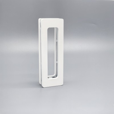 Ручка купе Дриада FDR-112, 155х52 прямоугольная, нержавейка/белый