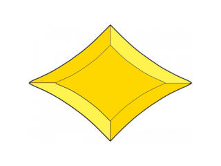 Бевелс AV167 gold звезда 112 x 80 мм