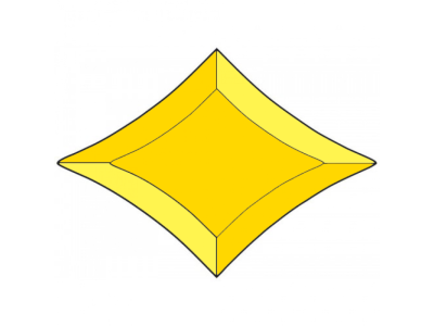 Бевелс AV167 gold звезда 112 x 80 мм