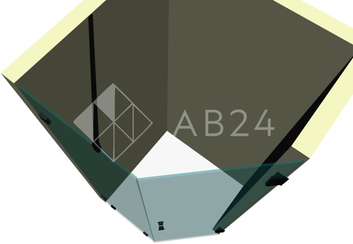 Душевая кабина пятиугольная DK-305К на коннекторах