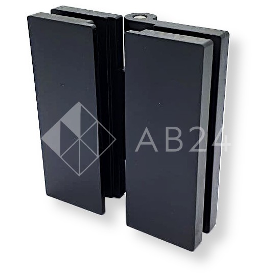 Петля Гера FDP-121 стекло-стекло 180°, латунь/черный