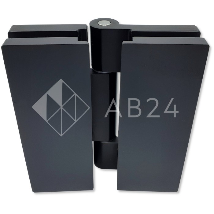 Петля Гера FDP-121 стекло-стекло 180°, латунь/черный