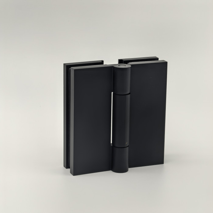 Петля Гера FDP-121 стекло-стекло 180°, латунь/черный