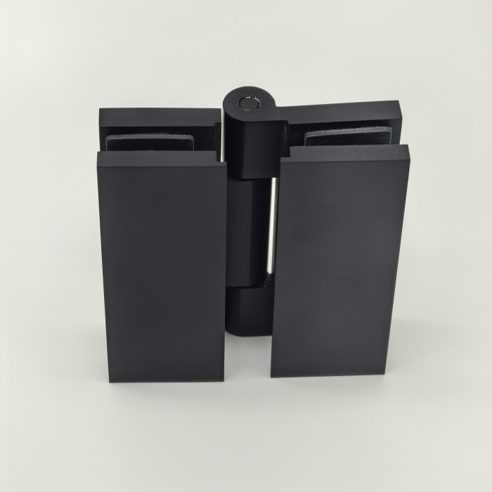 Петля Гера FDP-121 стекло-стекло 180°, латунь/черный