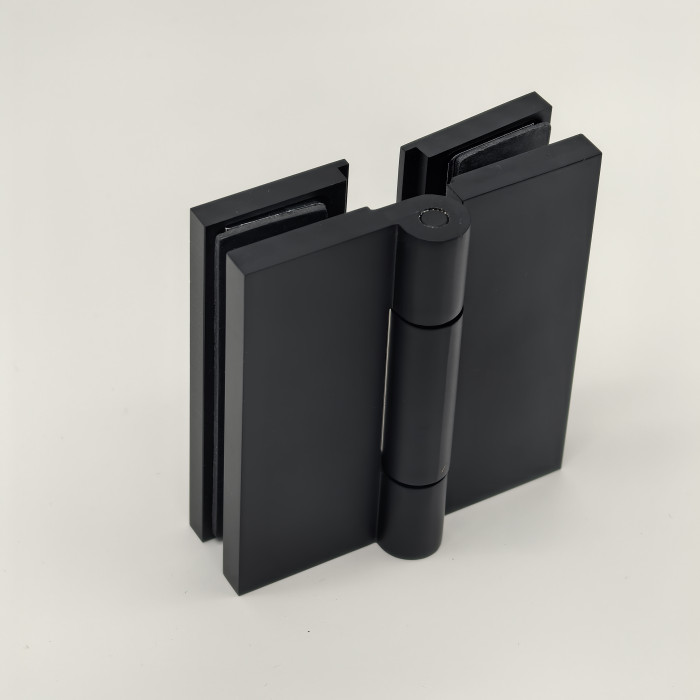 Петля Гера FDP-121 стекло-стекло 180°, латунь/черный