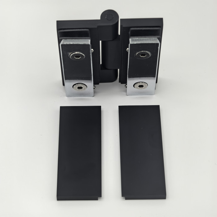 Петля Гера FDP-121 стекло-стекло 180°, латунь/черный