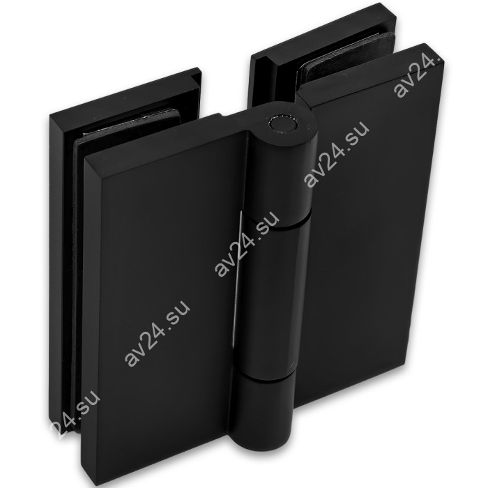 Петля Гера FDP-121 стекло-стекло 180°, латунь/черный