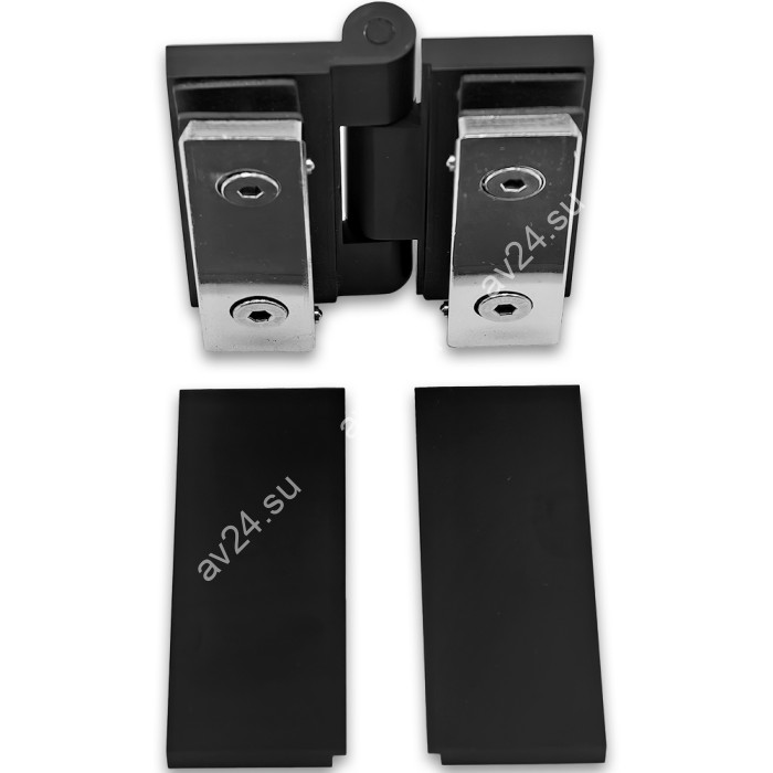 Петля Гера FDP-121 стекло-стекло 180°, латунь/черный