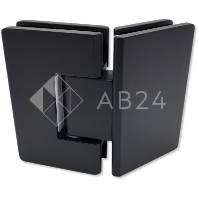 Петля Альфа α FDP-14 стекло-стекло 135°, нержавейка/черный