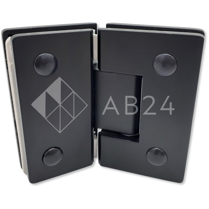 Петля Альфа α FDP-14 стекло-стекло 135°, нержавейка/черный