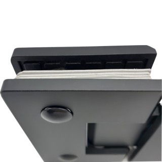 Петля Альфа α FDP-14 стекло-стекло 135°, нержавейка/черный