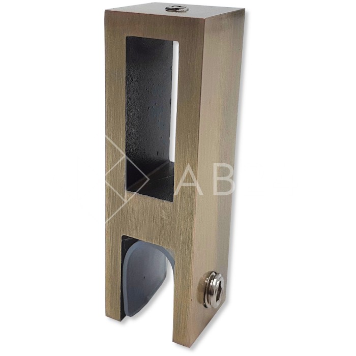 Держатель стекла FDC-31 сквозной 30х10 вертикальный, нержавейка/бронза