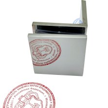 Коннектор Альфа α стена-стекло 90˚ с пластиной  FDK-13-DEF ZN/CR 