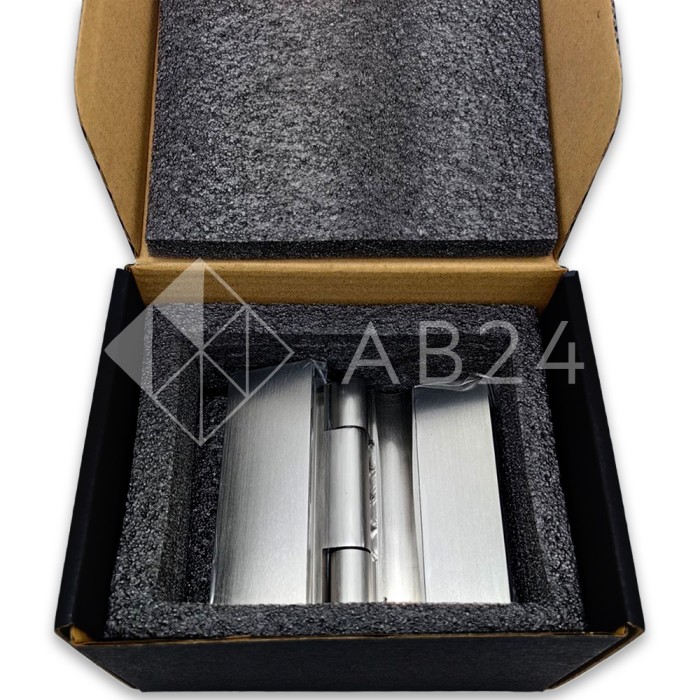 Петля Гера FDP-120 стена-стекло, открывание 90° наружу, латунь/матовый