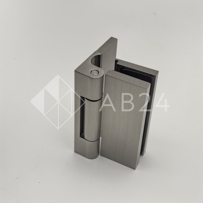 Петля Гера FDP-120 стена-стекло, открывание 90° наружу, латунь/матовый