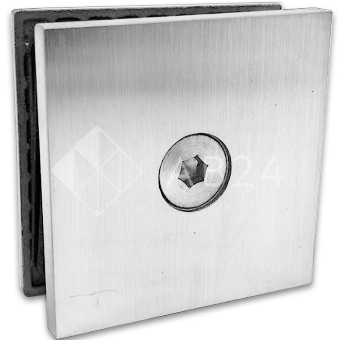 Коннектор FDK-22-DEF с дефектом для стекла Бета β  стена-стекло 90°, нержавейка/матовый