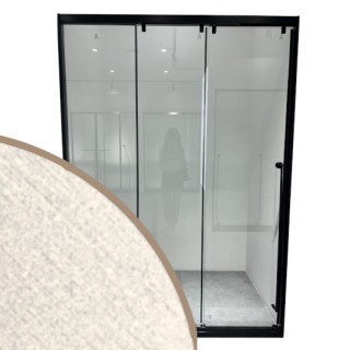 Раздвижная система Нимфа FDS-9 в проем телескопическая, нержавейка/золотой песок