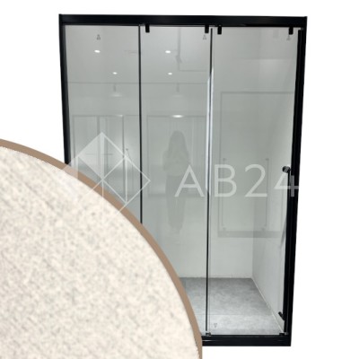 Раздвижная система Нимфа FDS-9 в проем телескопическая, нержавейка/золотой песок