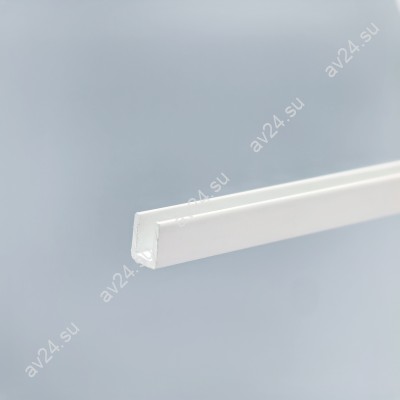 Профиль для стекла и зеркал FSZP-10.3 толщиной 4 мм, длина 3 метра, алюминий/белый