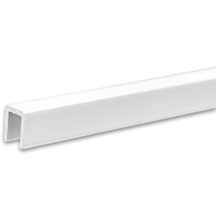 Профиль для стекла и зеркал FSZP-10.3 толщиной 4 мм, длина 3 метра, алюминий/белый