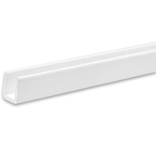 Профиль для стекла и зеркал FSZP-10.3 толщиной 4 мм, длина 3 метра, алюминий/белый