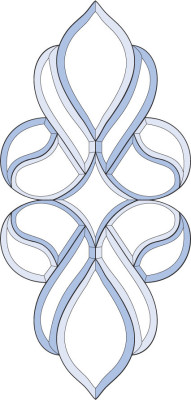 Бевелс AV94 дверной (15 элементов) 289 х 607 мм