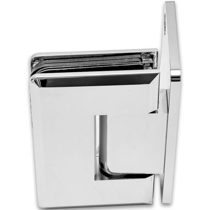 Петля Бета FDP-20-DEF с дефектом стена-стекло с боковым креплением, латунь/хром