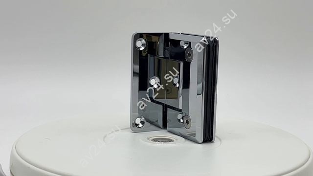 Петля Бета FDP-20-DEF с дефектом стена-стекло с боковым креплением, латунь/хром