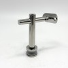 Регулируемый держатель FOP-50.20 на стекло 10-20 мм для трубы круглой O50.8 мм, нержавейка/полированный