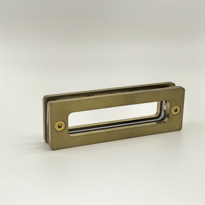 Ручка купе Дриада FDR-112, 155х52 прямоугольная, нержавейка/брашированное золото