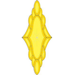 Бевелс AV170 gold (15 элементов) 276 x 679 мм