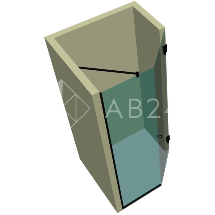 Душевая кабина пятиугольная DK-305P в опорном профиле