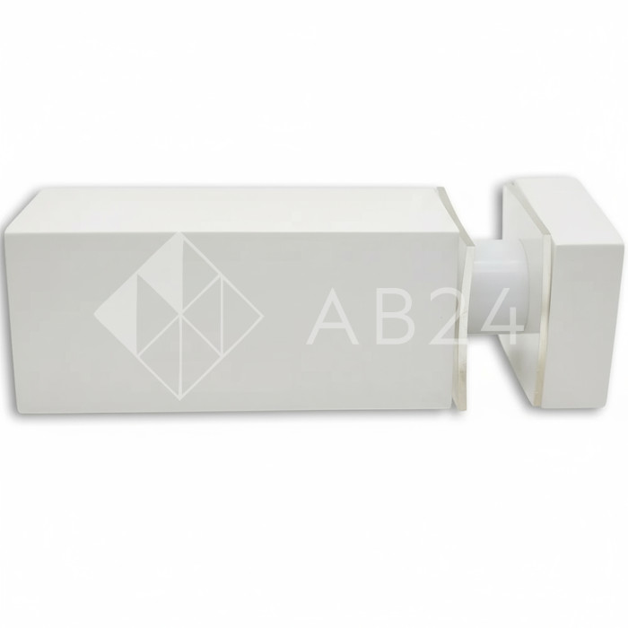 Крепление FDC-54 трубы 15х15 к стеклу, нержавейка/белый