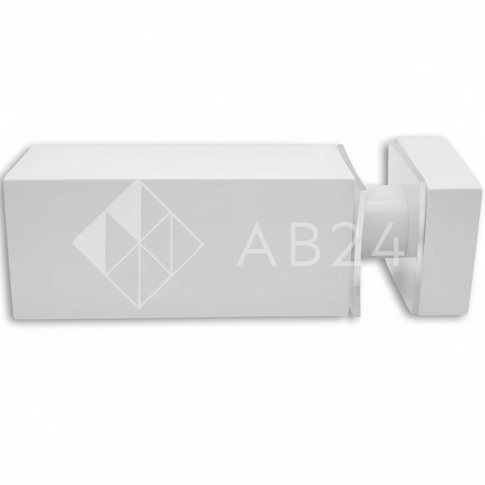 Крепление FDC-54 трубы 15х15 к стеклу, нержавейка/белый