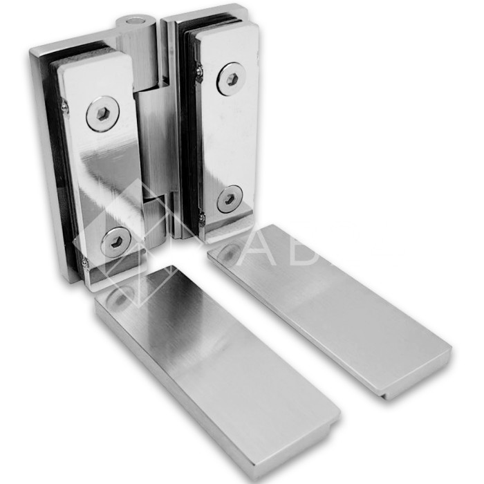 Петля Гера FDP-121 стекло-стекло 180°, латунь/матовый