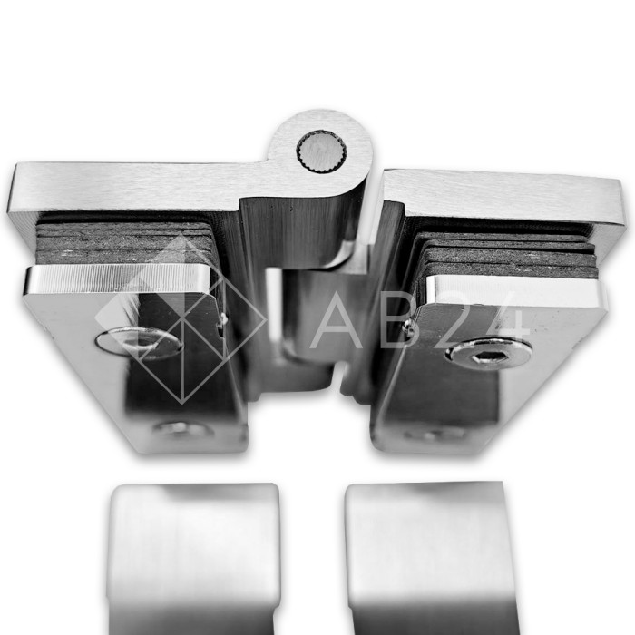 Петля Гера FDP-121 стекло-стекло 180°, латунь/матовый