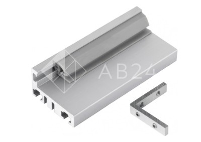Комплект дверной коробки FDM-65, L-образный 3 м, алюминий/анодированный