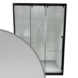 Раздвижная система Нимфа FDS-9 в проем телескопическая, нержавейка/полированный