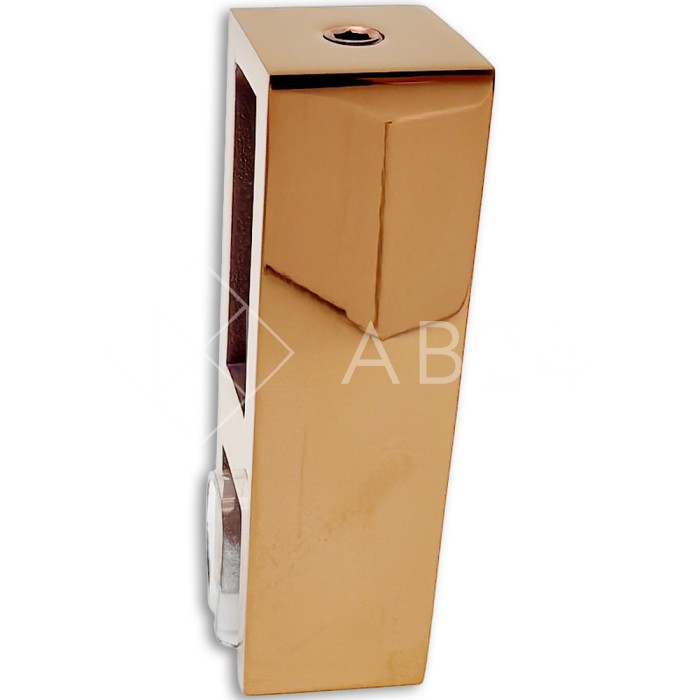 Держатель стекла FDC-31 сквозной 30х10 вертикальный, нержавейка/розовое золото