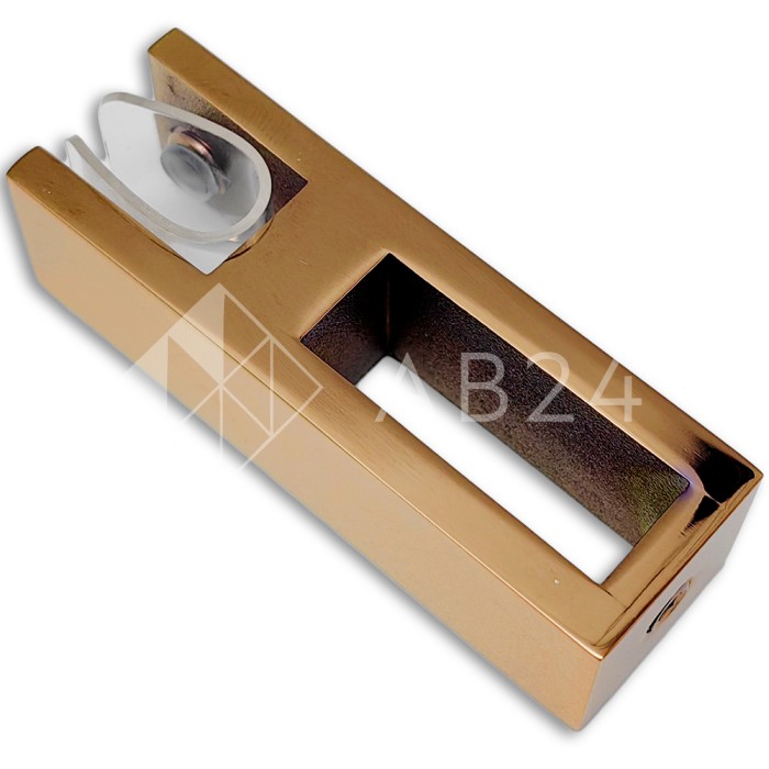 Держатель стекла FDC-31 сквозной 30х10 вертикальный, нержавейка/розовое золото