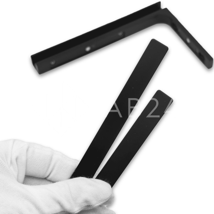 Комплект декоративных крышек FDKA-05 для углового стабилизотора FDK-5, нержавейка/черный