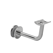 Литой держатель FOP-50.21 на стекло 10-20 мм для трубы круглой O50.8 мм, нержавейка/полированный