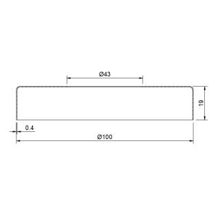 Низ стойки FOP-42.31 большой декоративный, для трубы Ø42.4*100 мм, GRIT 600, нержавейка/полированный