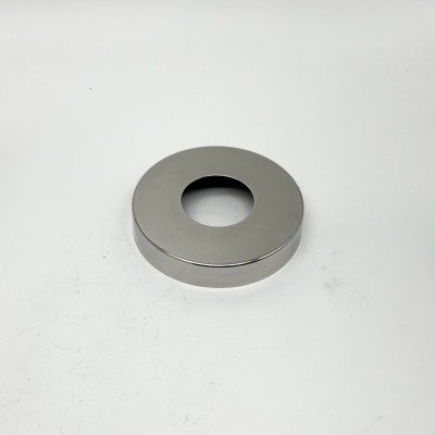 Низ стойки FOP-42.31 большой декоративный, для трубы Ø42.4*100 мм, GRIT 600, нержавейка/полированный