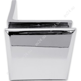 Коннектор FDK-23-DEF с дефектом для стекла Бета β  стена-стекло 90° с пластиной, цинк/хром