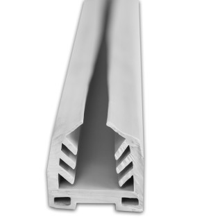 Уплотнитель FOP-202.10 в поручень 40х40 с пазом 24х24 под стекло 10 мм, 1 м, серый