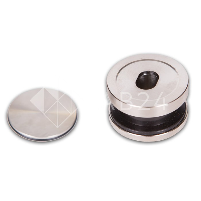 Точечное крепление FKK-29 с крышкой 6 мм без зенковки Ø35 мм для стекла 10 мм, нержавейка/матовый