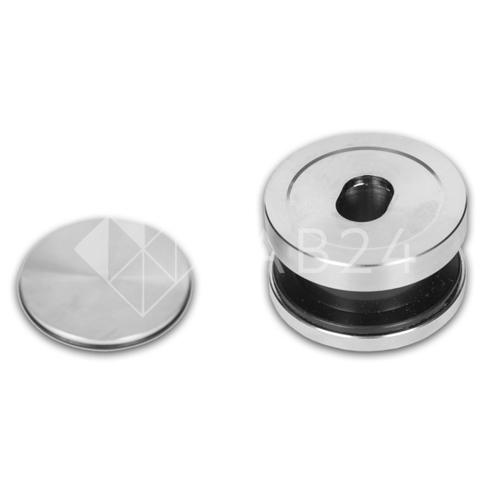 Точечное крепление FKK-29 с крышкой 6 мм без зенковки Ø35 мм для стекла 10 мм, нержавейка/матовый