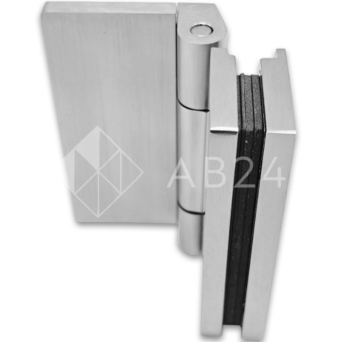 Петля Гера FDP-122 стена-стекло, открывание 90° внутрь, латунь/матовый